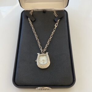 NEW NWT Tempi Watchworks Catalina Equestrian Horseshoe Watch Necklace